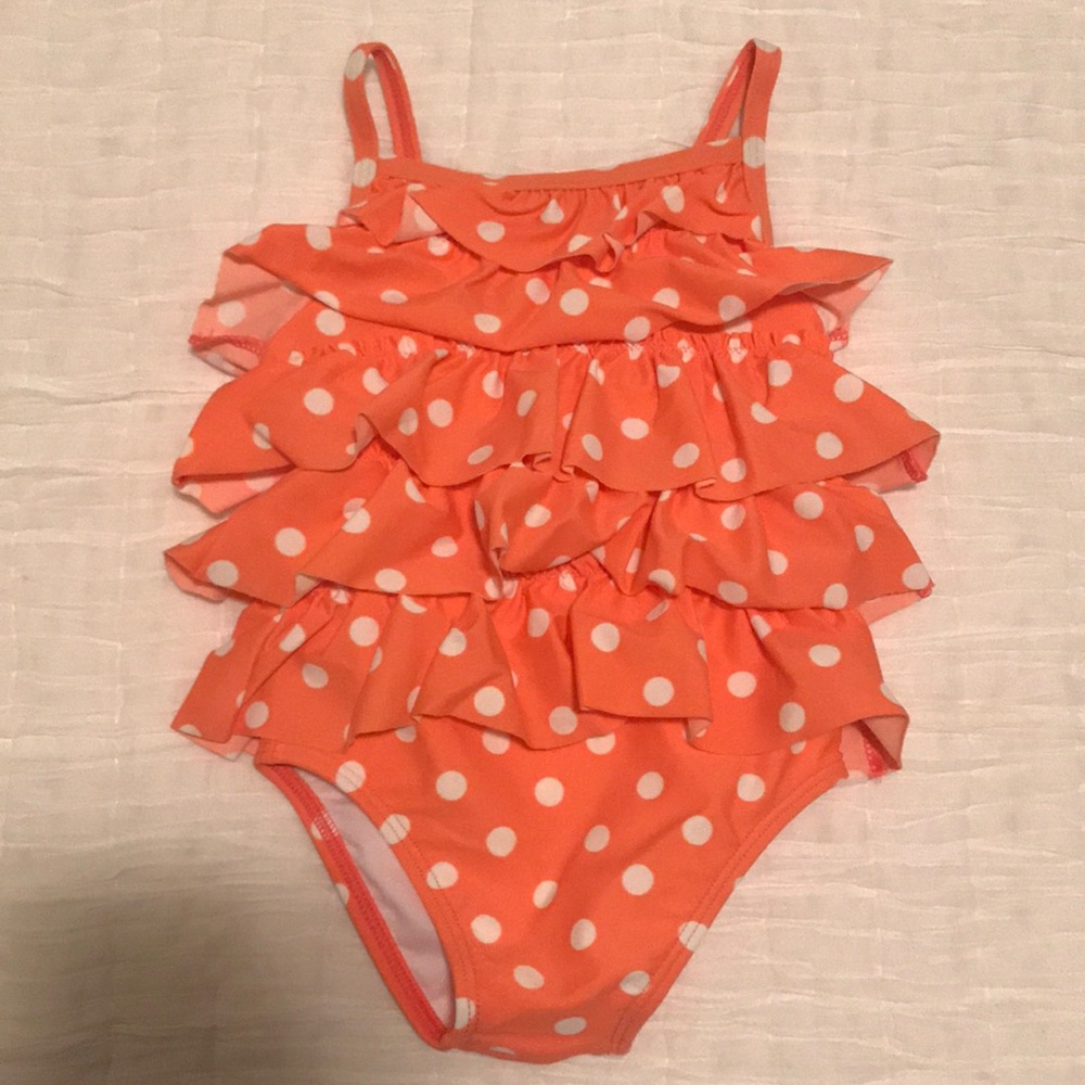 6-12 month Mini Boden ruffle swim suit